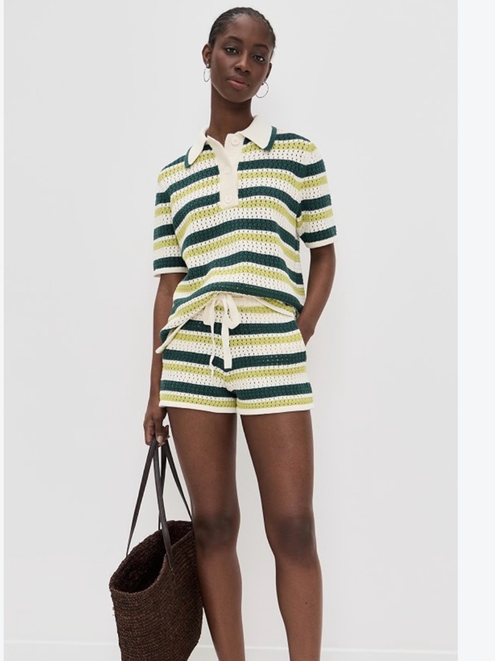 ALIGNE Dax Short-Sleeved Collared Top